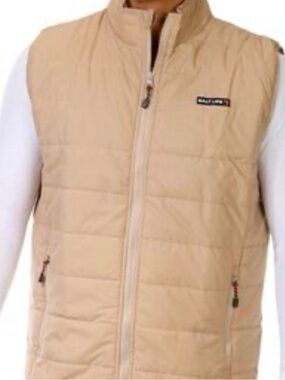 Salt Life performance UPF 30 Vest in Khaki
